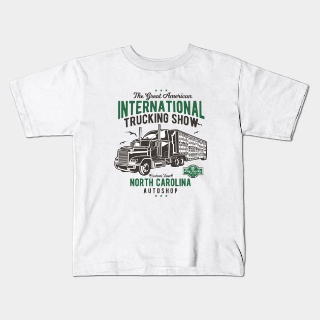 The American Trucking Show Kids T-Shirt by HealthPedia